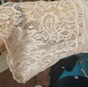 Lace baby pink maternity shirt